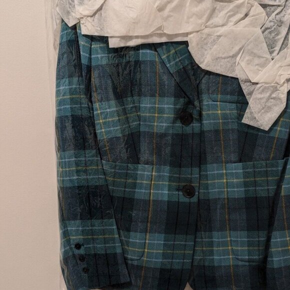 SIZE 12 Kate Spade Greenhouse Plaid Blazer, NWTS - Picture 3 of 4